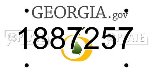 1887257 Georgia License Plate