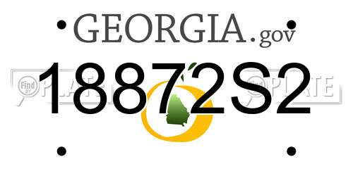 18872S2 Georgia License Plate