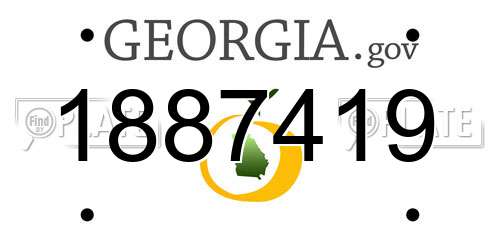 1887419 Georgia License Plate