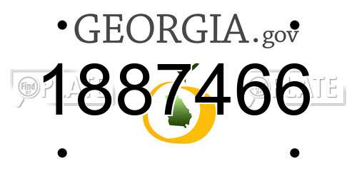 1887466 Georgia License Plate