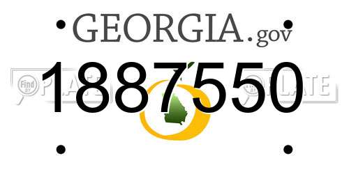 1887550 Georgia License Plate