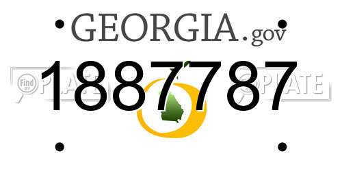 1887787 Georgia License Plate