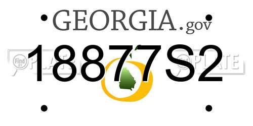 18877S2 Georgia License Plate