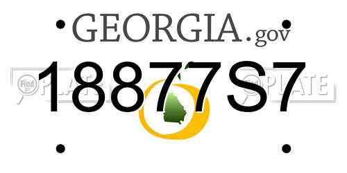 18877S7 Georgia License Plate