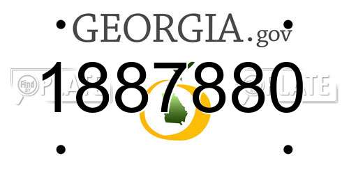 1887880 Georgia License Plate