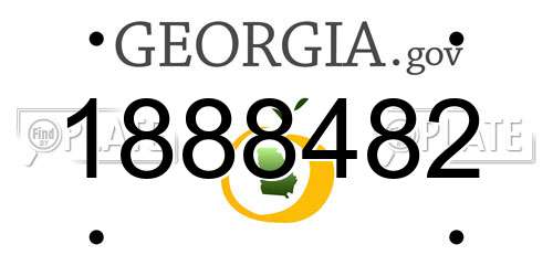 1888482 Georgia License Plate