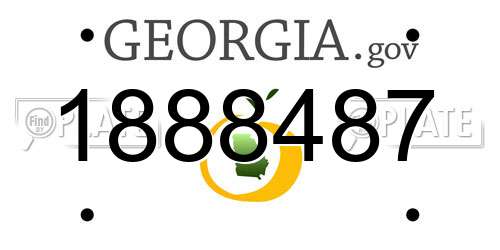 1888487 Georgia License Plate