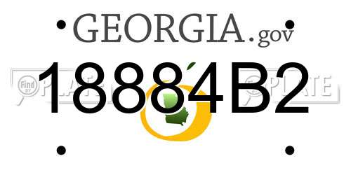 18884B2 Georgia License Plate