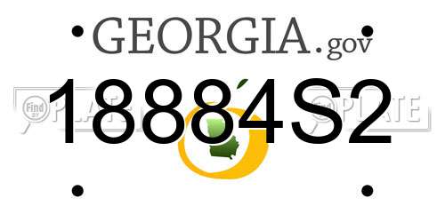 18884S2 Georgia License Plate