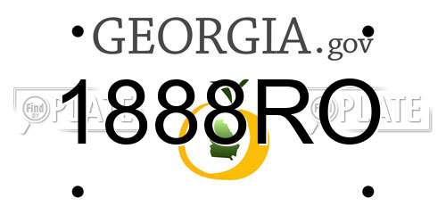 1888RO Georgia License Plate