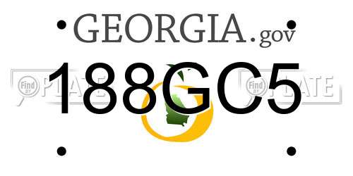 188GC5 Georgia License Plate