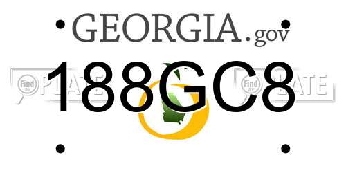 188GC8 Georgia License Plate