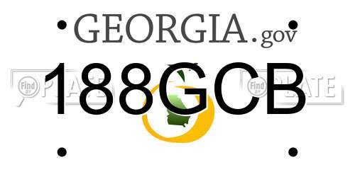 188GCB Georgia License Plate