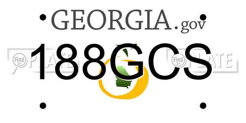 188GCS Georgia License Plate