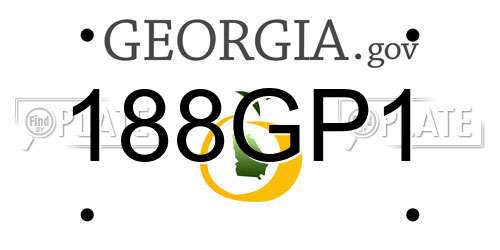 188GP1 Georgia License Plate