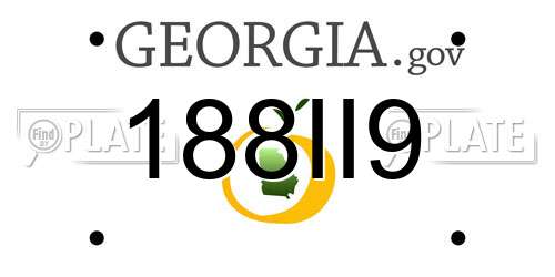 188II9 Georgia License Plate
