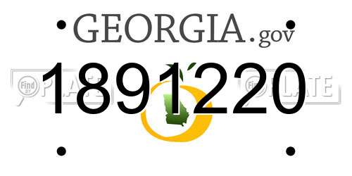 1891220 Georgia License Plate