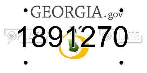 1891270 Georgia License Plate