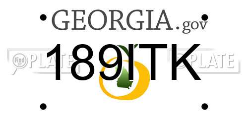 189ITK Georgia License Plate