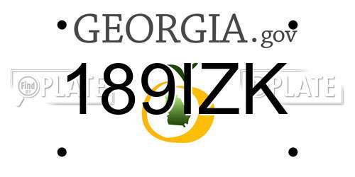 189IZK Georgia License Plate