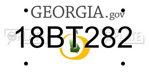 18BT282 Georgia License Plate