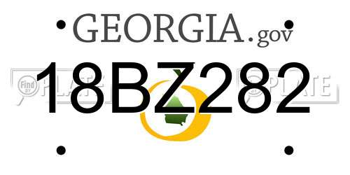 18BZ282 Georgia License Plate