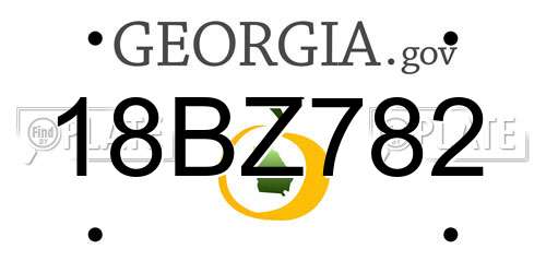 18BZ782 Georgia License Plate