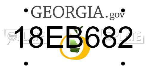 18EB682 Georgia License Plate