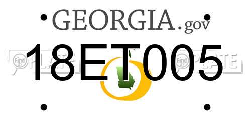 18ET005 Georgia License Plate