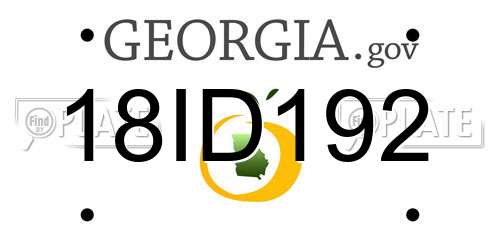 18ID192 Georgia License Plate