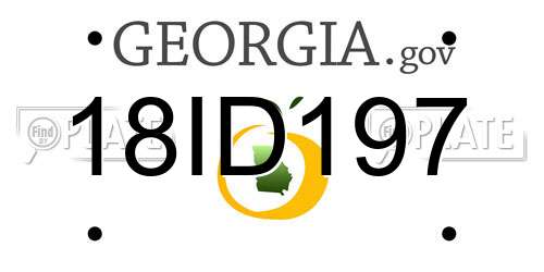 18ID197 Georgia License Plate