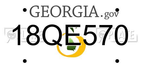 18QE570 Georgia License Plate