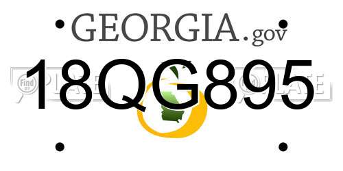 18QG895 Georgia License Plate