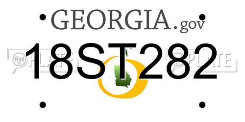 18ST282 Georgia License Plate