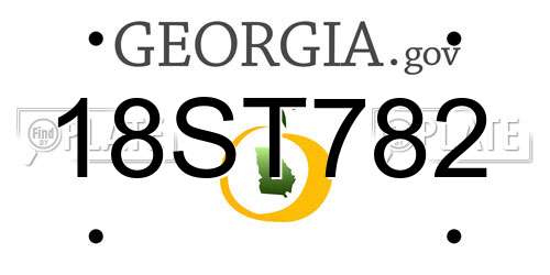 18ST782 Georgia License Plate
