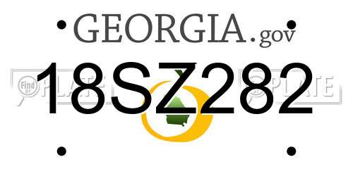 18SZ282 Georgia License Plate