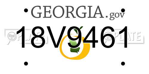 18V9461 Georgia License Plate