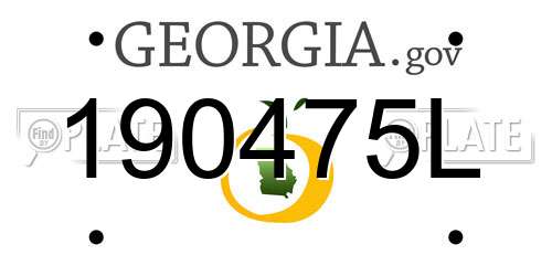 190475L Georgia License Plate