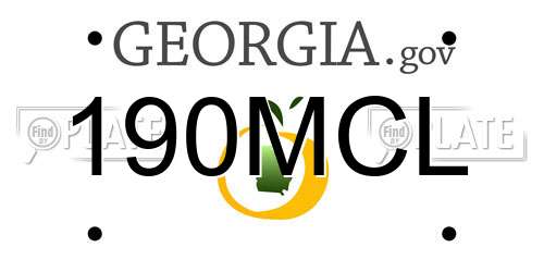 190MCL Georgia License Plate