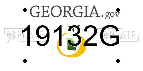 19132G Georgia License Plate