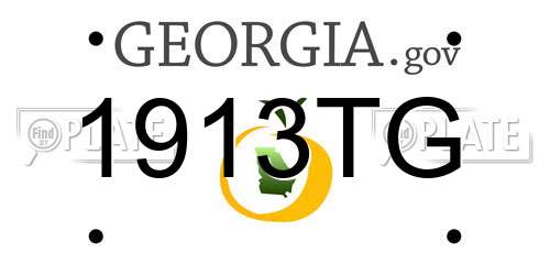 1913TG Georgia License Plate