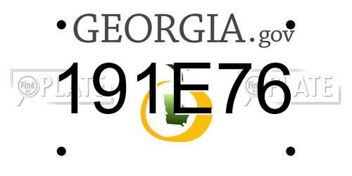 191E76 Georgia License Plate