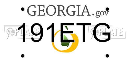191ETG Georgia License Plate