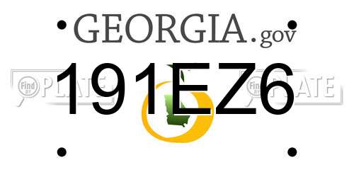 191EZ6 Georgia License Plate