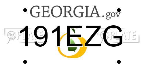 191EZG Georgia License Plate