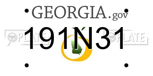 191N31 Georgia License Plate