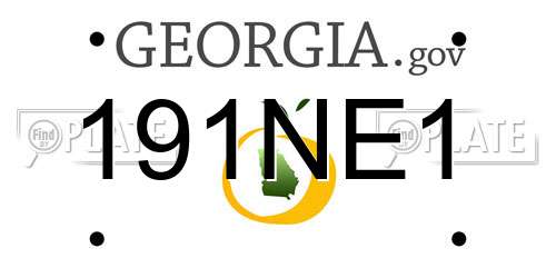 191NE1 Georgia License Plate