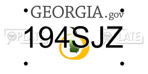 194SJZ Georgia License Plate