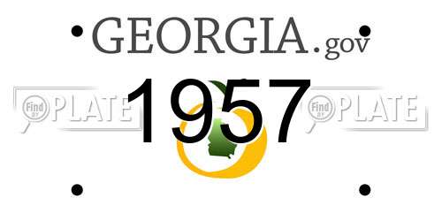 1957 Georgia License Plate