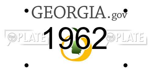 1962 Georgia License Plate